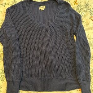 PINK Victoria’s Secret- V Neck Knit Sweater in Blue